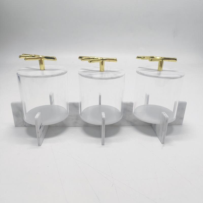 定制亚克力树枝把手调料碗套装