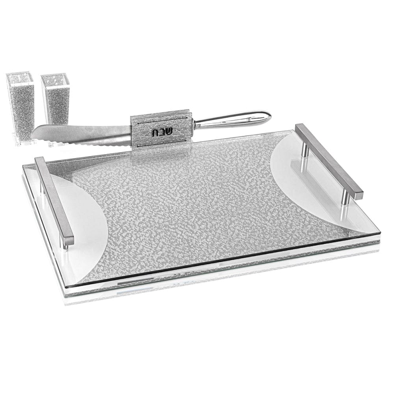 亚克力银色面包板及调料罐